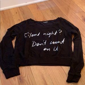 Bebe long sleeve crop sweater